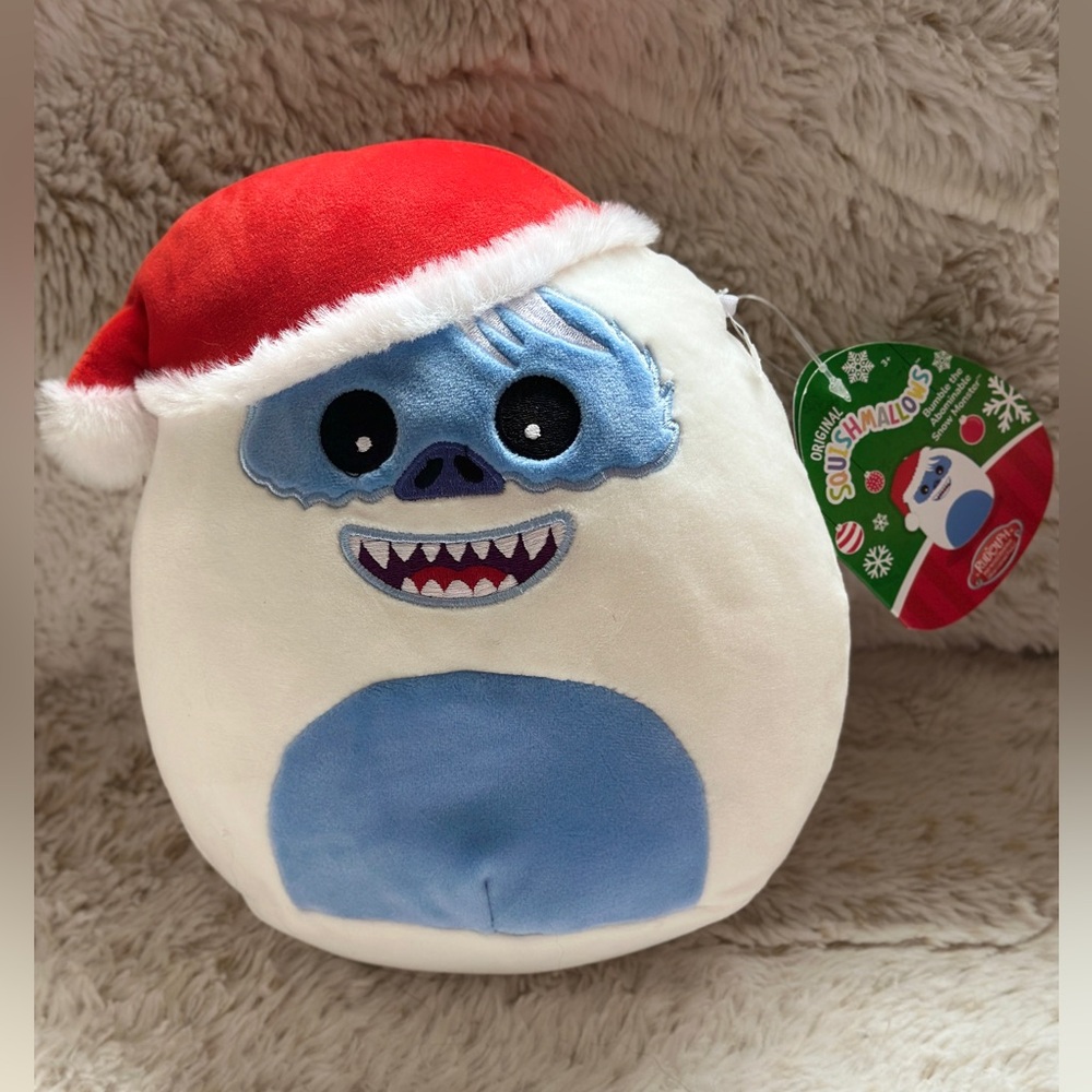 Squishmallows Holiday Yeti with Santa Hat